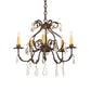 Meyda Lighting Chantilly 256731 24" 5-Light Gilded Tobacco Chandelier With Ivory Faux Candlelight
