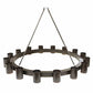 Meyda Lighting Chappell 144" 16-Light Bronze & Natural Wood Chandelier