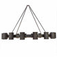 Meyda Lighting Chappell 144" 16-Light Bronze & Natural Wood Chandelier