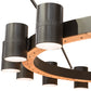 Meyda Lighting Chappell 144" 16-Light Bronze & Natural Wood Chandelier