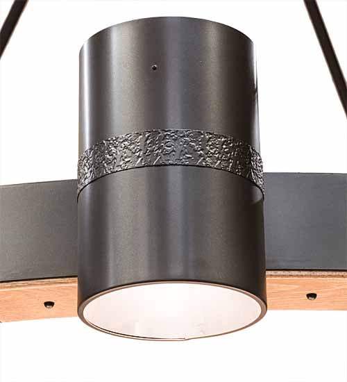 Meyda Lighting Chappell 144" 16-Light Bronze & Natural Wood Chandelier