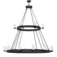 Meyda Lighting Chappell 72" 16-Light 2-Tier Timeless Bronze Chandelier With Frosted Clear Shade Glass