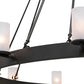 Meyda Lighting Chappell 72" 16-Light 2-Tier Timeless Bronze Chandelier With Frosted Clear Shade Glass