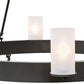 Meyda Lighting Chappell 72" 16-Light 2-Tier Timeless Bronze Chandelier With Frosted Clear Shade Glass