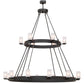 Meyda Lighting Chappell 72" 16-Light 2-Tier Timeless Bronze Chandelier With Frosted Clear Shade Glass