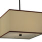 Meyda Lighting Charisma 23" 2-Light Timeless Bronze Pendant Light With Beige Textrene Shade