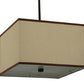 Meyda Lighting Charisma 23" 2-Light Timeless Bronze Pendant Light With Beige Textrene Shade