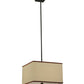 Meyda Lighting Charisma 23" 2-Light Timeless Bronze Pendant Light With Beige Textrene Shade