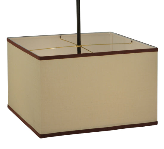 Meyda Lighting Charisma 23" 2-Light Timeless Bronze Pendant Light With Beige Textrene Shade