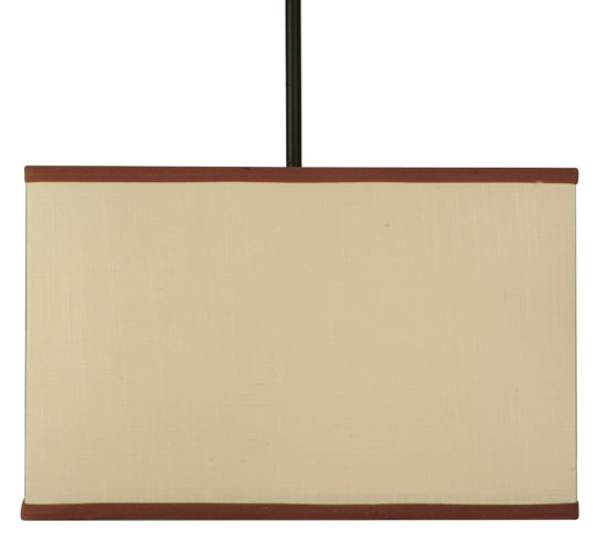 Meyda Lighting Charisma 23" 2-Light Timeless Bronze Pendant Light With Beige Textrene Shade