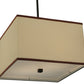 Meyda Lighting Charisma 23" 2-Light Timeless Bronze Pendant Light With Beige Textrene Shade