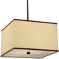 Meyda Lighting Charisma 23" 2-Light Timeless Bronze Pendant Light With Beige Textrene Shade