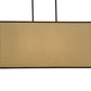 Meyda Lighting Charisma 34" 4-Light Timeless Bronze Island Pendant Light With Beige Linen Shade