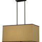 Meyda Lighting Charisma 34" 4-Light Timeless Bronze Island Pendant Light With Beige Linen Shade