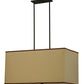 Meyda Lighting Charisma 34" 4-Light Timeless Bronze Island Pendant Light With Beige Linen Shade