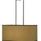 Meyda Lighting Charisma 34" 4-Light Timeless Bronze Island Pendant Light With Beige Linen Shade