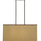 Meyda Lighting Charisma 34" 4-Light Timeless Bronze Island Pendant Light With Beige Linen Shade