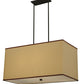 Meyda Lighting Charisma 34" 4-Light Timeless Bronze Island Pendant Light With Beige Linen Shade