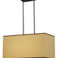 Meyda Lighting Charisma 34" 4-Light Timeless Bronze Island Pendant Light With Beige Linen Shade