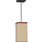 Meyda Lighting Charisma 8.5" Timeless Bronze Mini Pendant Light With Beige Textrene Shade