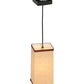 Meyda Lighting Charisma 8.5" Timeless Bronze Mini Pendant Light With Beige Textrene Shade