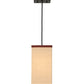 Meyda Lighting Charisma 8.5" Timeless Bronze Mini Pendant Light With Beige Textrene Shade