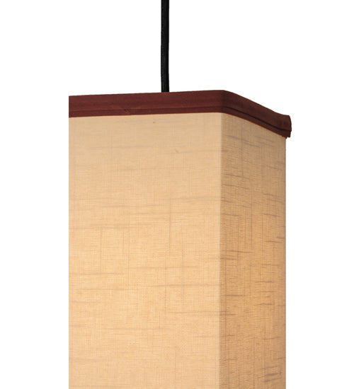 Meyda Lighting Charisma 8.5" Timeless Bronze Mini Pendant Light With Beige Textrene Shade
