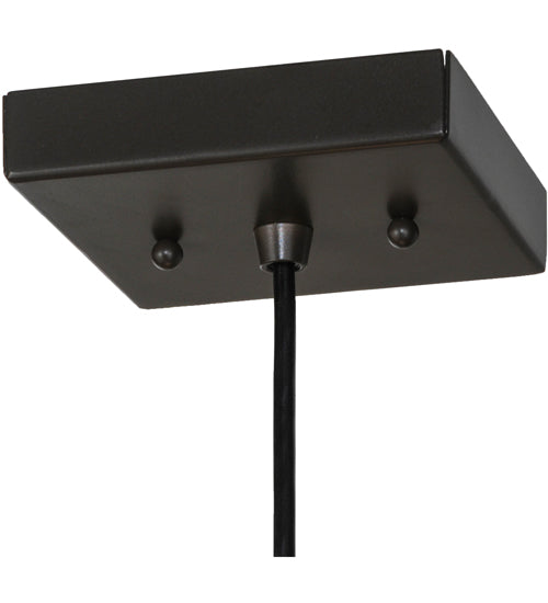 Meyda Lighting Charisma 8.5" Timeless Bronze Mini Pendant Light With Beige Textrene Shade