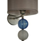 Meyda Lighting Charmz 10" Nickel Wall Sconce With Multi-Colored Shade Glass