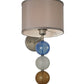 Meyda Lighting Charmz 10" Nickel Wall Sconce With Multi-Colored Shade Glass