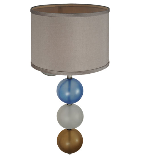 Meyda Lighting Charmz 10" Nickel Wall Sconce With Multi-Colored Shade Glass