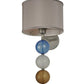 Meyda Lighting Charmz 10" Nickel Wall Sconce With Multi-Colored Shade Glass