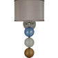 Meyda Lighting Charmz 10" Nickel Wall Sconce With Multi-Colored Shade Glass