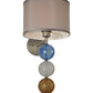 Meyda Lighting Charmz 10" Nickel Wall Sconce With Multi-Colored Shade Glass