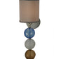Meyda Lighting Charmz 6" Nickel Wall Sconce With Multi-Colored Fabric Shade