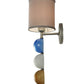 Meyda Lighting Charmz 6" Nickel Wall Sconce With Multi-Colored Fabric Shade