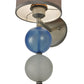 Meyda Lighting Charmz 6" Nickel Wall Sconce With Multi-Colored Fabric Shade