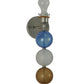 Meyda Lighting Charmz 6" Nickel Wall Sconce With Multi-Colored Fabric Shade