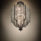 Meyda Lighting Chartres 36" 12-Light Antique Nickel Pendant Light With Clear Shade Glass