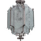 Meyda Lighting Chartres 36" 12-Light Antique Nickel Pendant Light With Clear Shade Glass