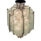 Meyda Lighting Chartres 36" 12-Light Antique Nickel Pendant Light With Clear Shade Glass