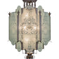 Meyda Lighting Chartres 36" 12-Light Antique Nickel Pendant Light With Clear Shade Glass