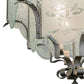 Meyda Lighting Chartres 36" 12-Light Antique Nickel Pendant Light With Clear Shade Glass