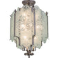 Meyda Lighting Chartres 36" 12-Light Antique Nickel Pendant Light With Clear Shade Glass
