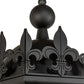 Meyda Lighting Chaumont 14" 2-Light Anodized Effect Black Wall Sconce With Clear Seeded Shade Glass