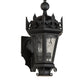 Meyda Lighting Chaumont 14" 2-Light Anodized Effect Black Wall Sconce With Clear Seeded Shade Glass