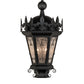 Meyda Lighting Chaumont 14" 2-Light Anodized Effect Black Wall Sconce With Clear Seeded Shade Glass