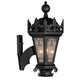 Meyda Lighting Chaumont 14" 2-Light Anodized Effect Black Wall Sconce With Clear Seeded Shade Glass