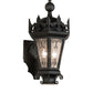 Meyda Lighting Chaumont 14" 2-Light Anodized Effect Black Wall Sconce With Clear Seeded Shade Glass