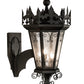 Meyda Lighting Chaumont 20" 3-Light Anodized Effect Black Wall Sconce With Clear Seeded Shade Glass